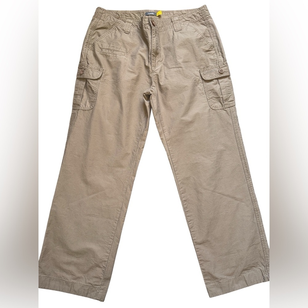 Cabela’s Khaki Cargo Pants Womens Size 14 Utility Hiking Outdoor Casual